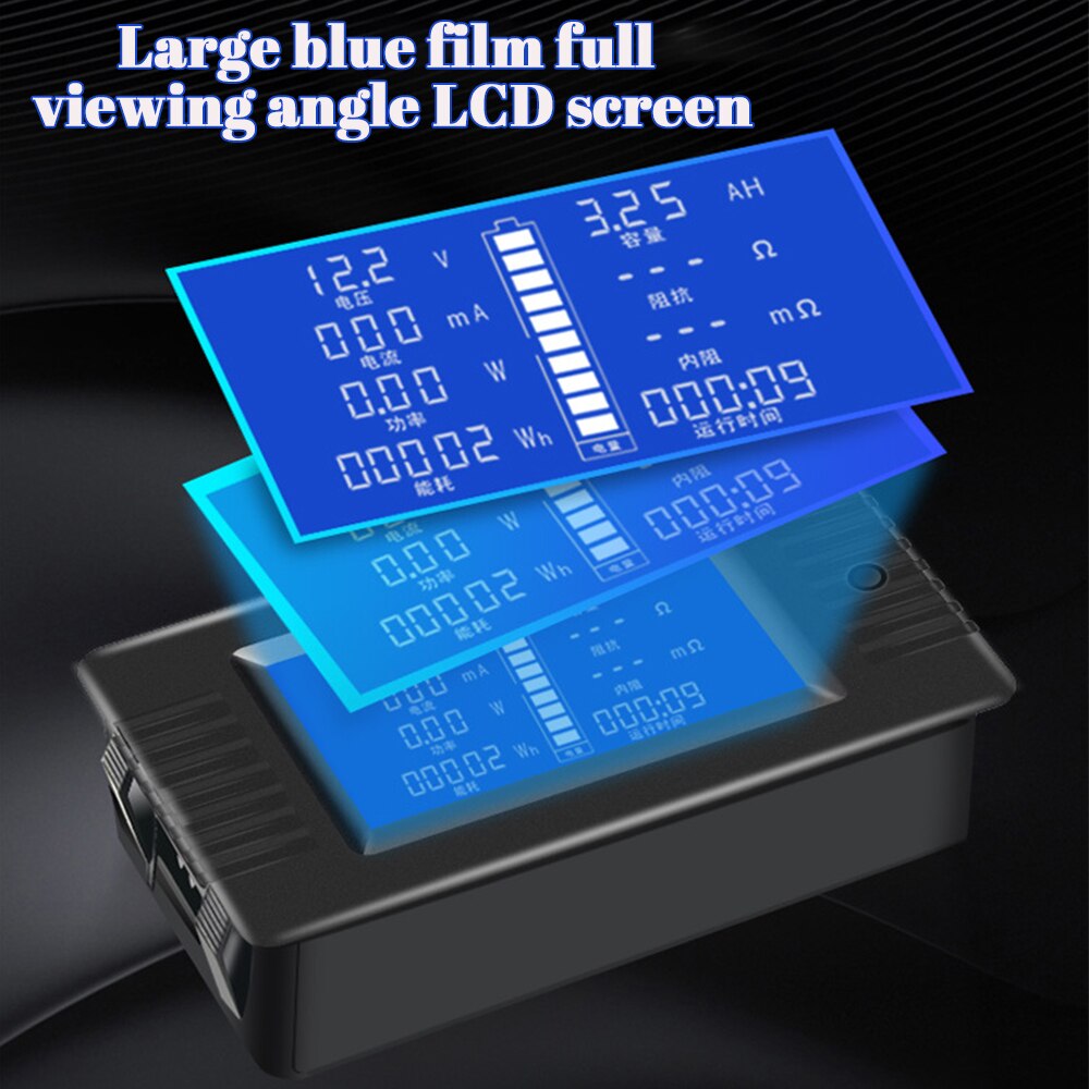 DC Multifunction Battery Monitor Meter LCD Digital battery tester Battery level indicator lithium battery capacity indicator