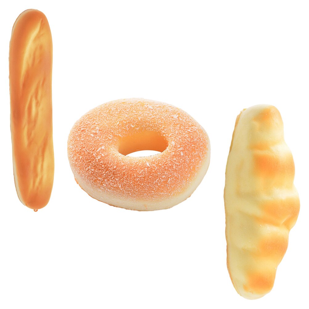 3Pcs Bread Pretend Bread Simulated Bread Cake Shop Bread Prop Bread Model for Home Photo