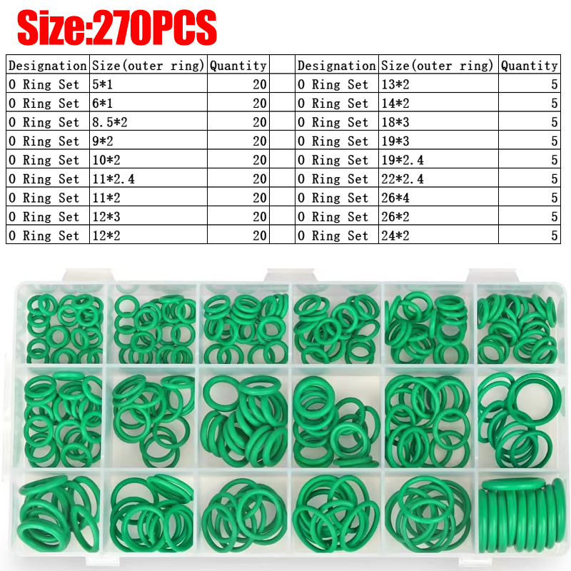Juego de juntas de sellado de junta tórica redonda de caucho de nitrilo, juntas de arandela elásticas resistentes al aceite, sellos para grifo, herramienta de Hardware de reparación de plomería: Transparente