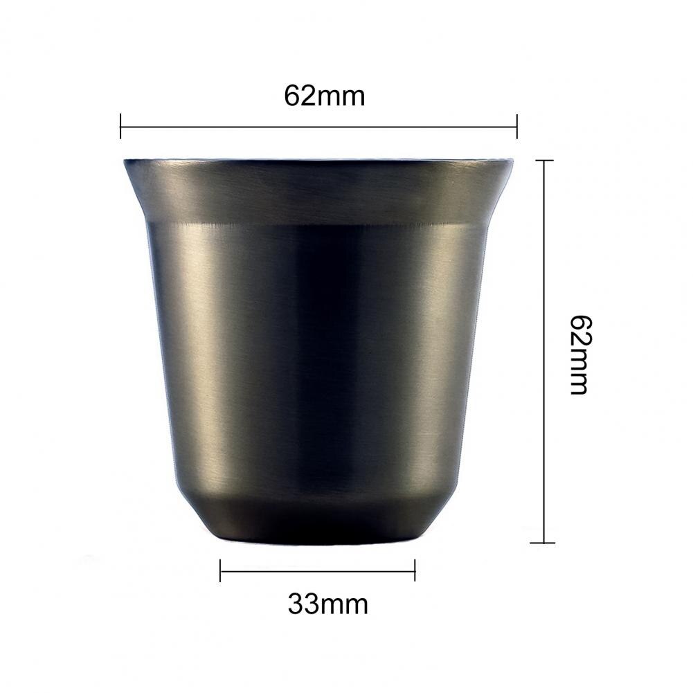 Double Wall Stainless Steel Espresso Cup Insulation Nespresso Pixie Coffee Cup Capsule Shape Cute Thermo Cup Coffee Mugs