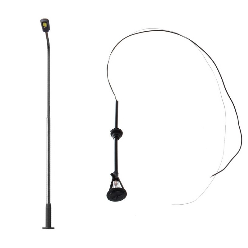 20 stk enkelthovede model havelys lygtepæl lampe layout & 10 stk højde 8 cm model gadelampe belysning enkelt