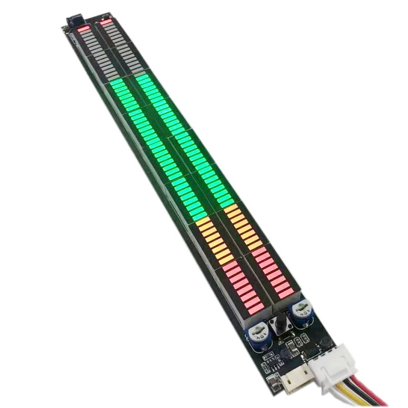 Dc 8-40V Dual 64 Led Stereo Muziek Spectrum Licht Audio Niveau Indicator Versterker Vu Meter Voor Auto speler Licht Sfeer Lampen