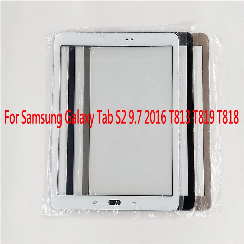 1 piezas nueva 9,7 "para Samsung Galaxy Tab S2 T813 T819 T818 pantalla táctil cristal frontal lente exterior panel Replacement