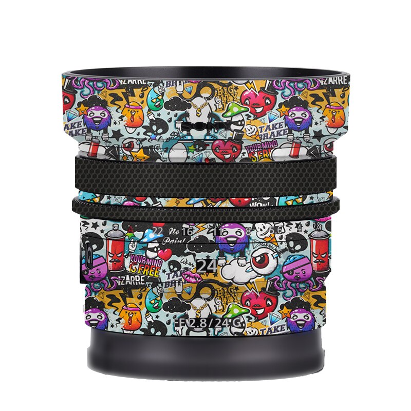 24 2.8g / FE24 F2.8G obiektyw winylowa tablica naścienna skórki Wrap pokrywa dla SONY FE 24mm f/2.8G (SEL24F28G) obiektyw Premium naklejka: Cartoon