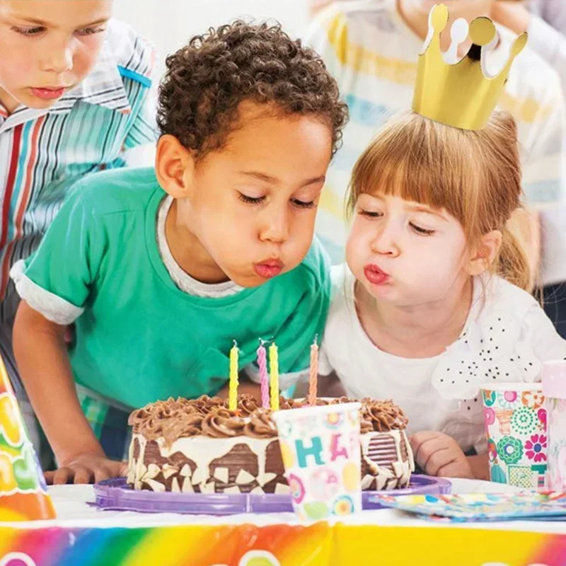 Chapeaux en papier joyeux anniversaire, 10 pièces, casquette, couronne de princesse Prince, décoration de fête pour garçon et fille, 5 pièces, couronne en argent/5 pièces en or