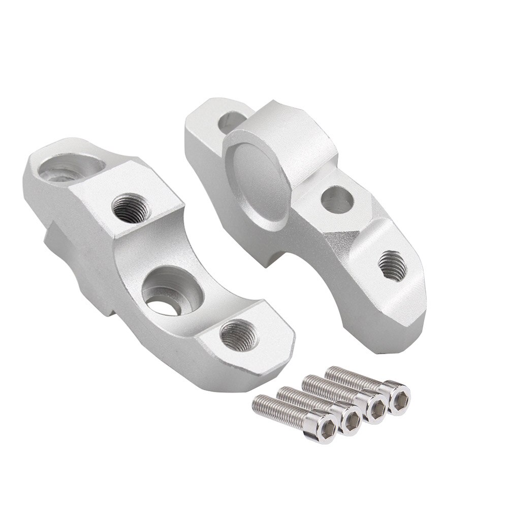 Abrazadera de manillar de 28mm para motocicleta, elevador de montaje de manillar elevado para BMW S1000R, S1000XR, S1000 R, XR, , , , ,: Silver