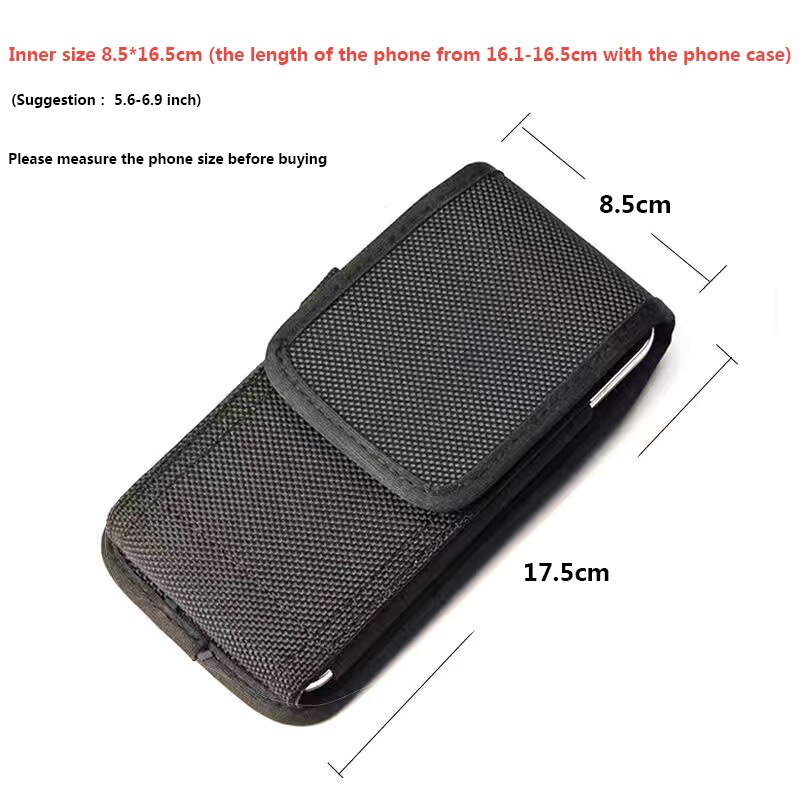 Leather phone belt case 6.5/5.8/4.7&#39;&#39; Waist Bag Magnetic Vertical Phone Case for iPhone XR XS Max 8 Plus Pouch Cover Belt Clip: 5.6-6.9 inch