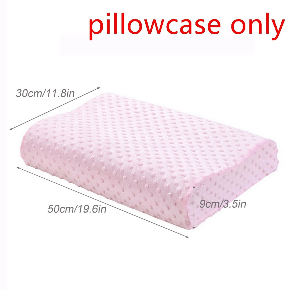 Memory Foam Kussensloop 50X30cm Bed Orthopedische Kussensloop Massage Voor Slapen Nek Pijn Cervicale Bamboe Bed Kussensloop: pink pillowcase