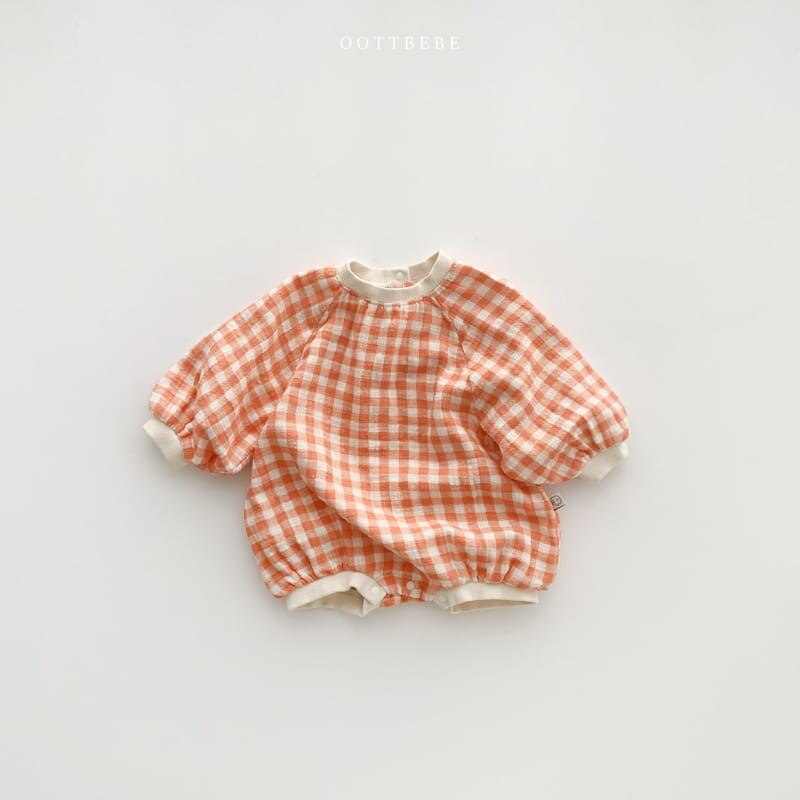 2022 neue Baby Langarm Kariertes Spielanzug Frühling Nette Jungen Mädchen Gesamt Kleinkind Baumwolle Overall Outfits: Orange / 12M 80cm