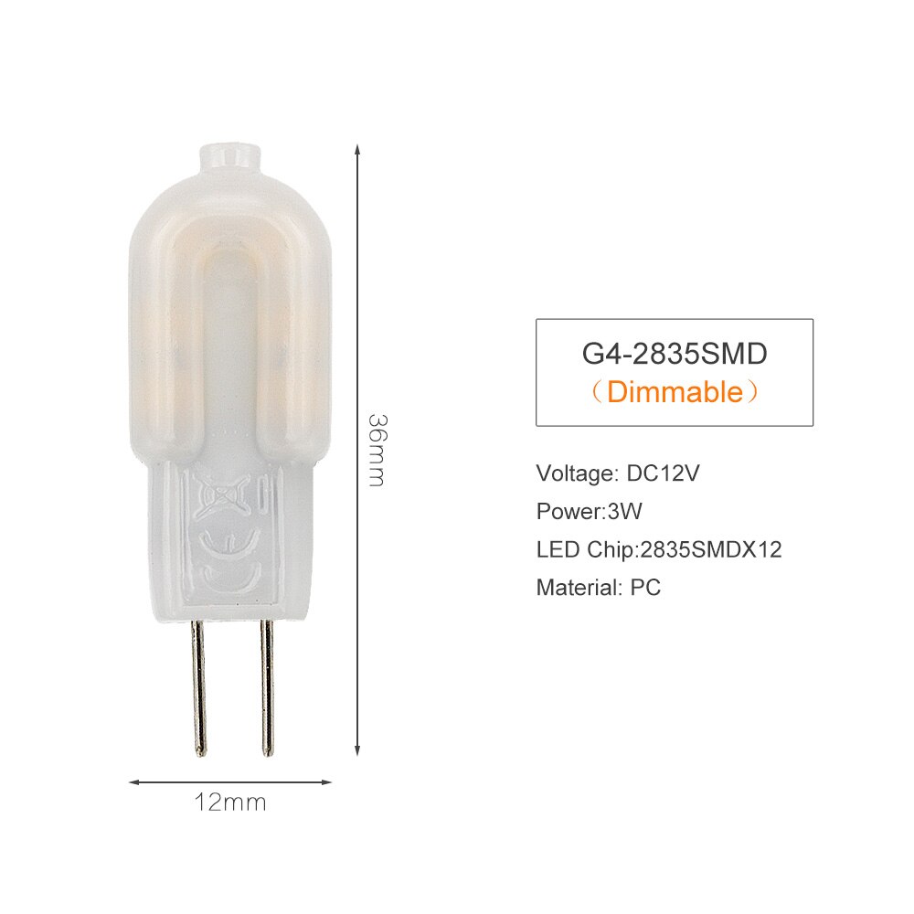3W 5W 6W DC12V Dimmbare G4 LED Licht Lampe home Küche haube beleuchtung scheinwerfer Kronleuchter Lampen Ersetzen halogen