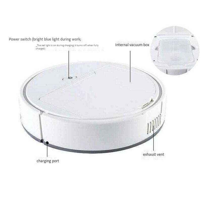 Multifunctional Robot Vacuum Cleaner, 3-In-1 Automatic Charging, Intelligent Sweeping Robot Wet and Dry Sweeping
