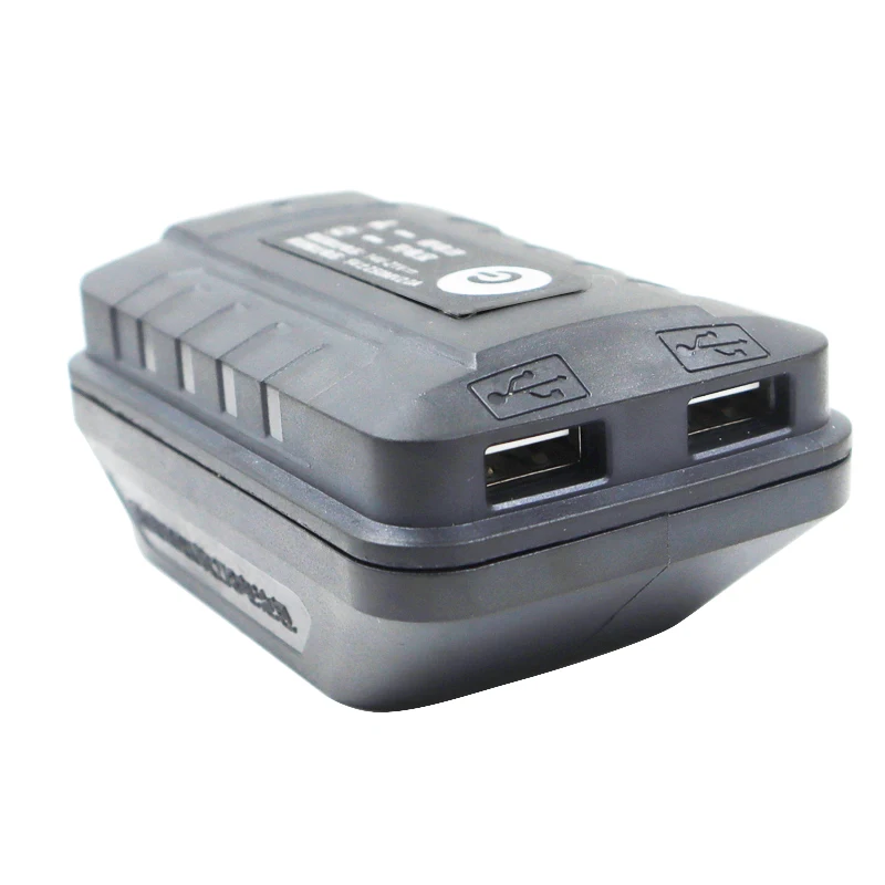 Adapter Light Lamp Flashlight Torch USB Mobile Phone Charger For Worx Orange 4 pin Socket 20V Li-ion Battery Power Bank Car Fan: Default Title