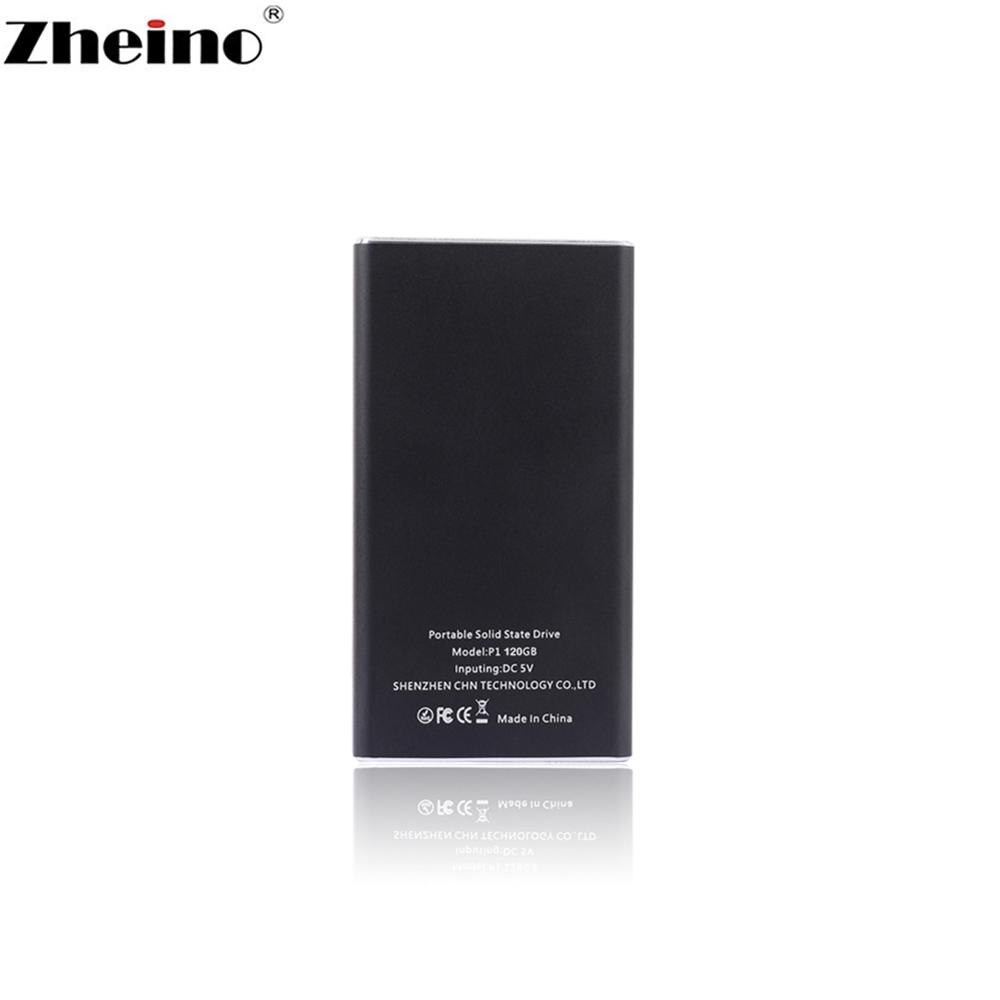 Zheino Portable SSD USB 3.1 120GB External Solid Hard Drive For Laptop Desktop