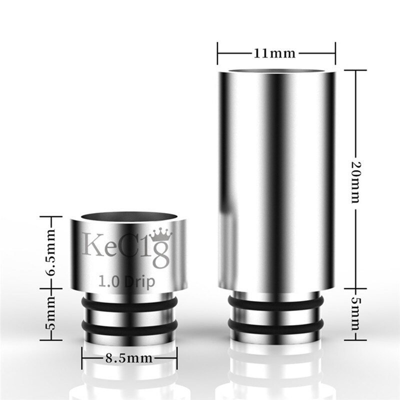 2 In 1 Stainless Steel Long 510 Drip Tip