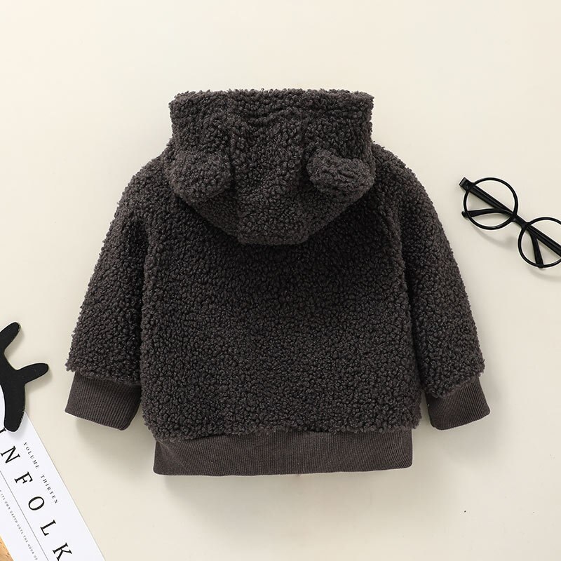 Baby Jongen Meisje Jas Cartoon Capuchon Rits Jas Dikke Herfst/Winter Leuke Peuter Baby Kleding 3-24M