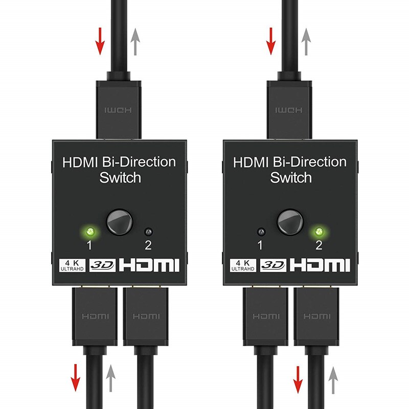1080P 3D HDR HDCP HDMI switcher 2-port bidirectional 1x2 / 2x1 HDMI switcher splitter supports PS4 Xbox HDTV Ultra HD 4K