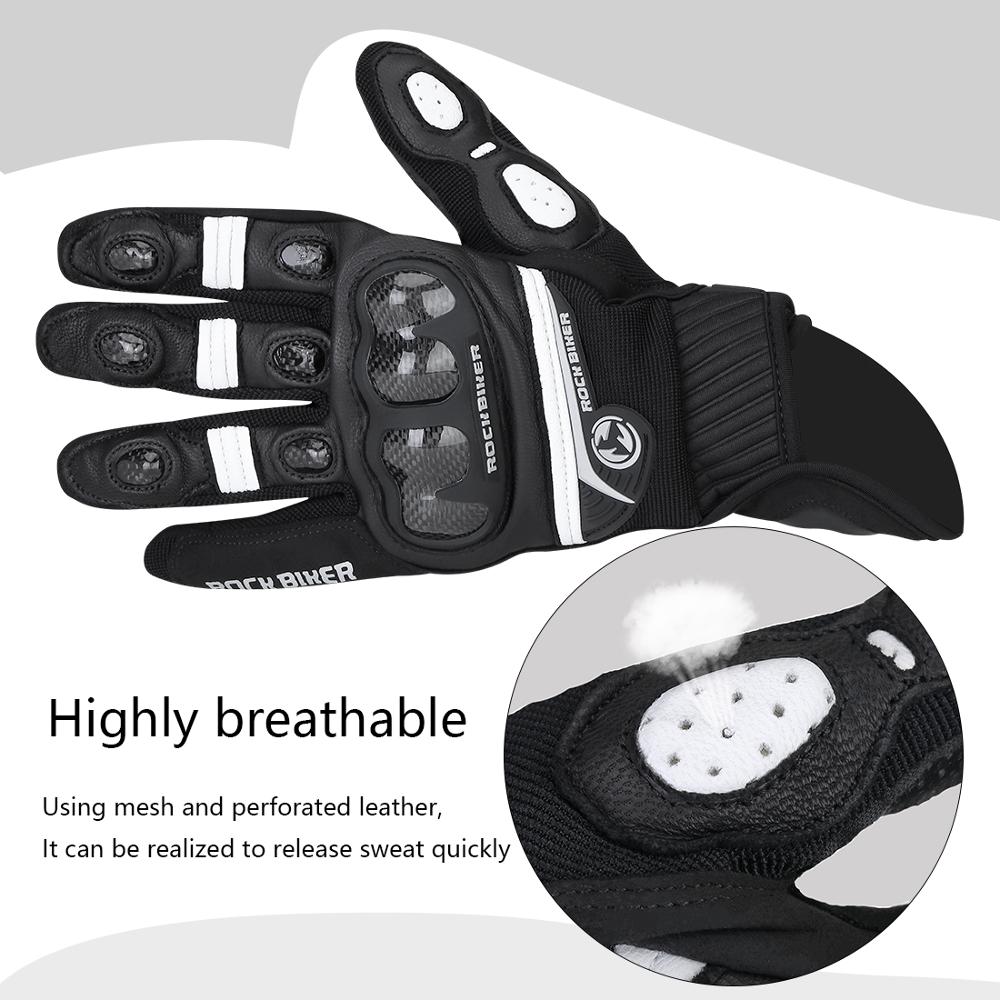 KEMiMOTO – gants de Moto en cuir pour hommes et femmes, pour écran tactile, protection cyclisme, printemps-été, Luvas