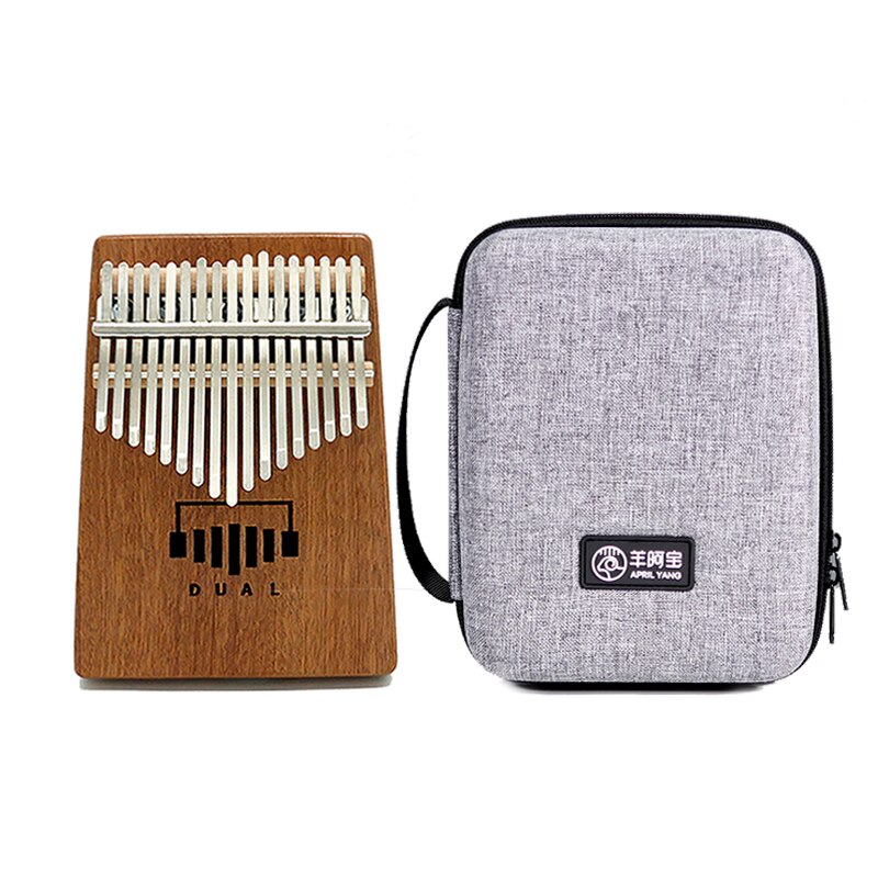DUAL kalimba Acoustic Body 17 Keys Sapele Wood Kalimba Box&Sheet Music For Free: Default Title