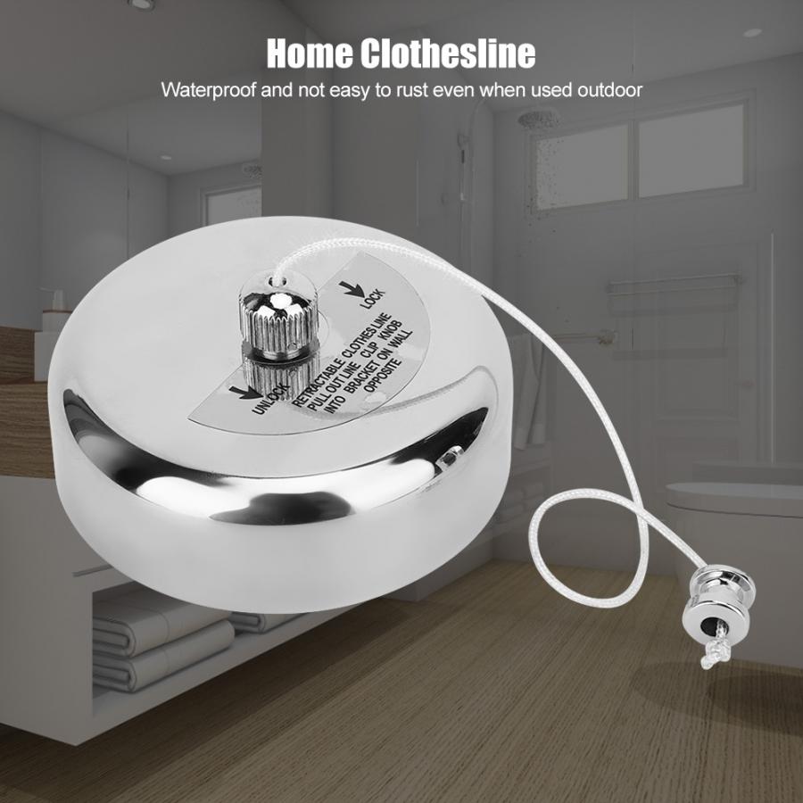 Stainless Steel Retractable Clothesline Indoor Outdoor Clothesline Rope Clothes Drying Line for Hotel Home Use