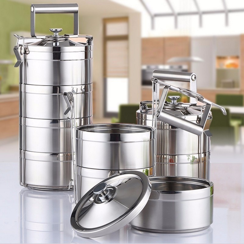 Japanese Thermal Lunch Box For Kids Adult Portable Food Container Kitchen Leakproof 304 Stainless Steel Bento Box