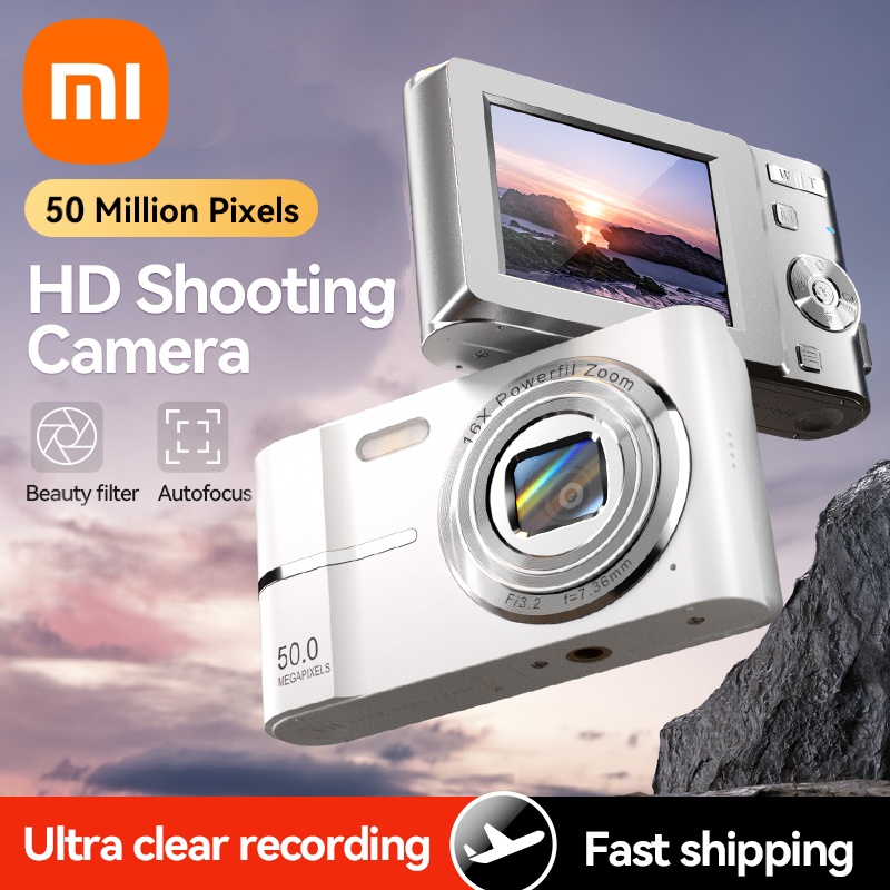 Xiaomi 4K Digitale Camera 50MP 16X Student Camera Outdoor Anti-Shake Digitale Video Camera Flash Video Recorder kleine Video Camera