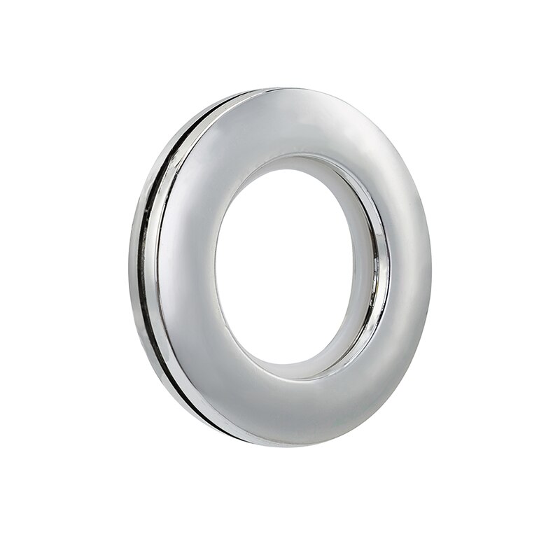 Kit de arandelas de plástico para cortina, anillo romano de bajo ruido de nanoescala de 4,3 cm de diámetro interior, para ventana, varilla, decoración del hogar, 6 piezas: bright silver-5