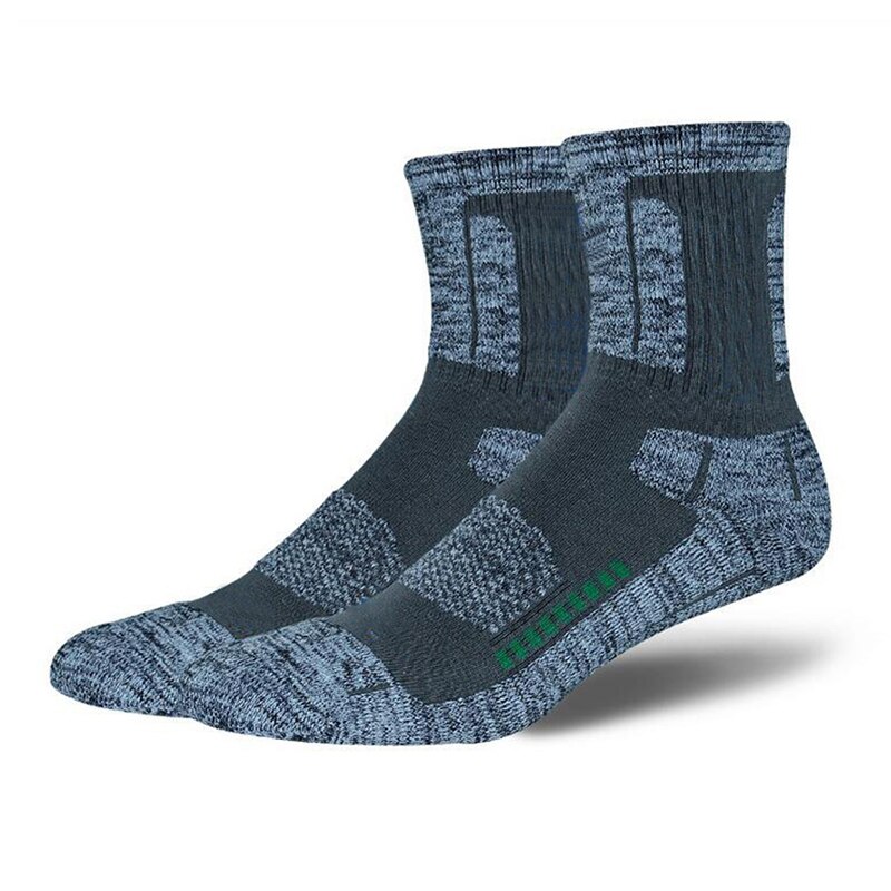 Meias de esqui quentes para adultos, meias para homens e mulheres, outono inverno, acampamento, caminhadas, meias esportivas de algodão, fundo de toalha, meias de esqui e snowboard: gray L(39-44)