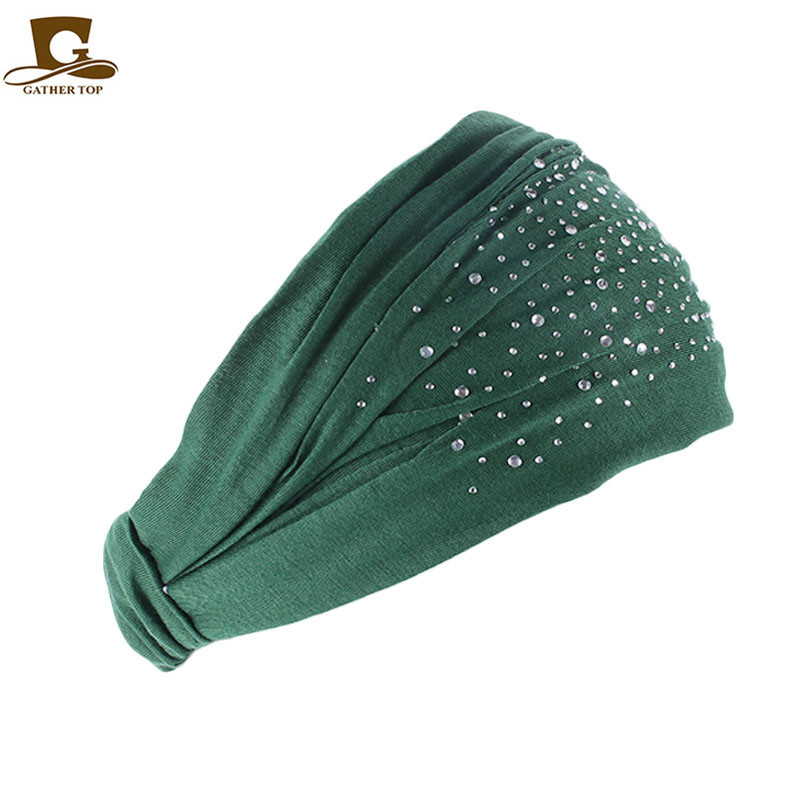 Damen-Haarband aus Baumwolle, Kopfband, Stirnband, Wickelhals, Kopftuch, Mütze, 2-in-1-Bandana