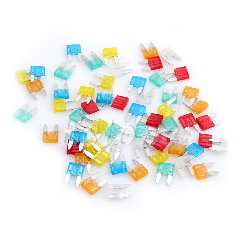 60Pcs Auto Car Truck ATC Fuse 5A 10A 15A 20A 25 30A AMP Mini Blade Mixed Set Kit E7CA