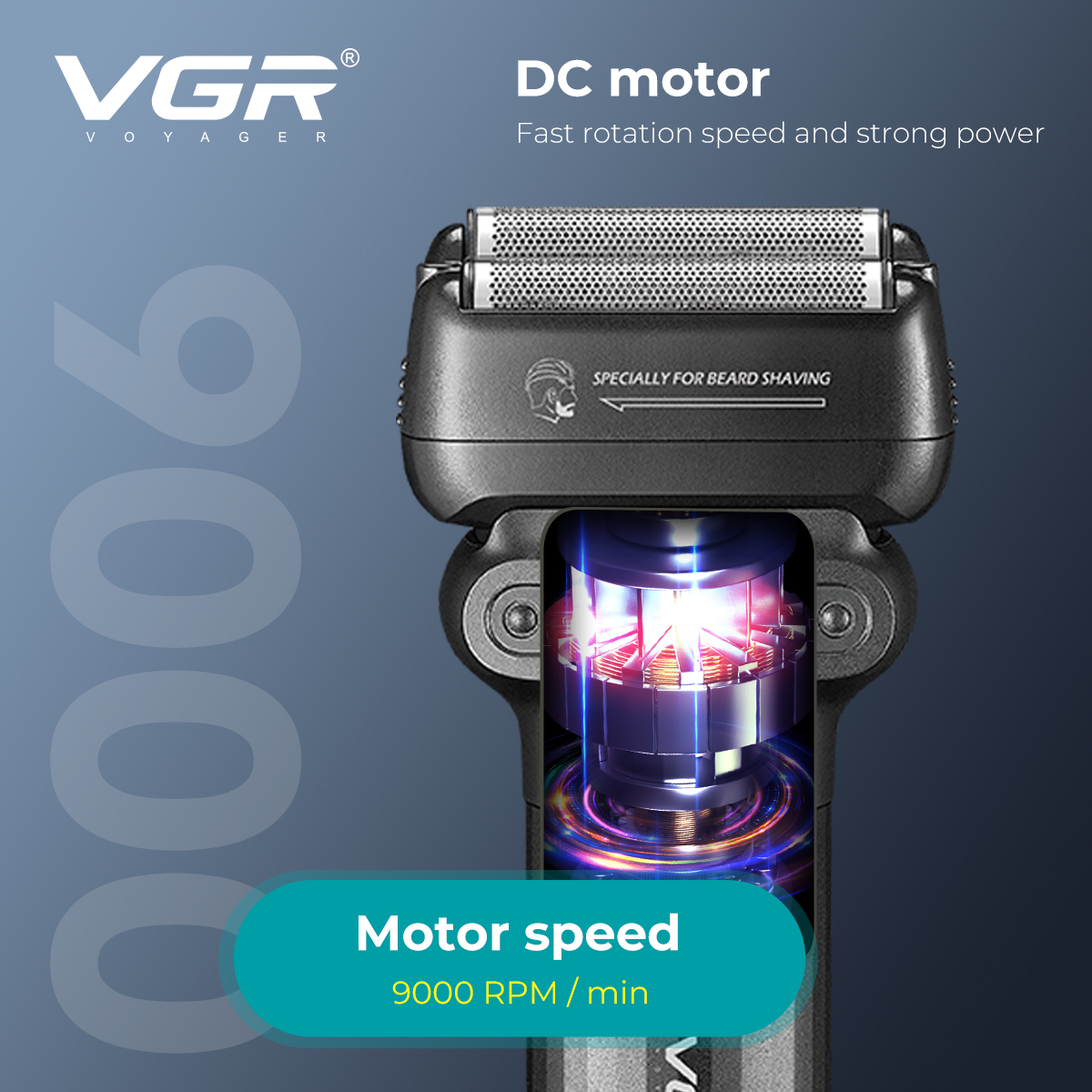 VGR Haartrimmer Elektrisch Dubbelzijdig Scheerapparaat Gezichtsscheerapparaat Reciprocating Baardtrimmer IPX6 Professionele Trimmer voor mannen V-368