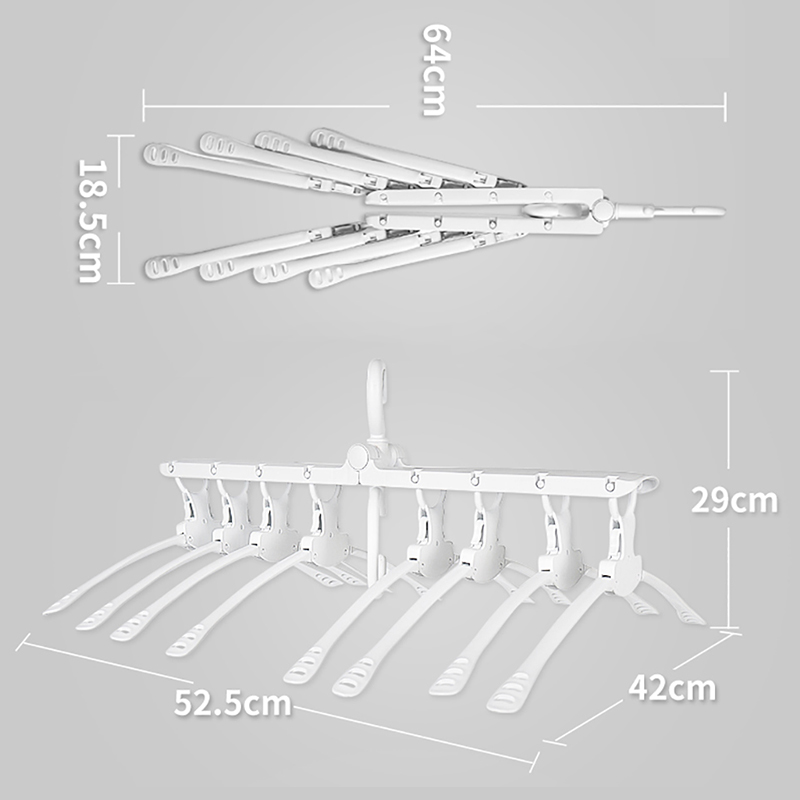 VOZRO-colgador de ropa plegable, secador de secado de ropa, colgador de ropa para colgar en la ropa, soporte telescópico