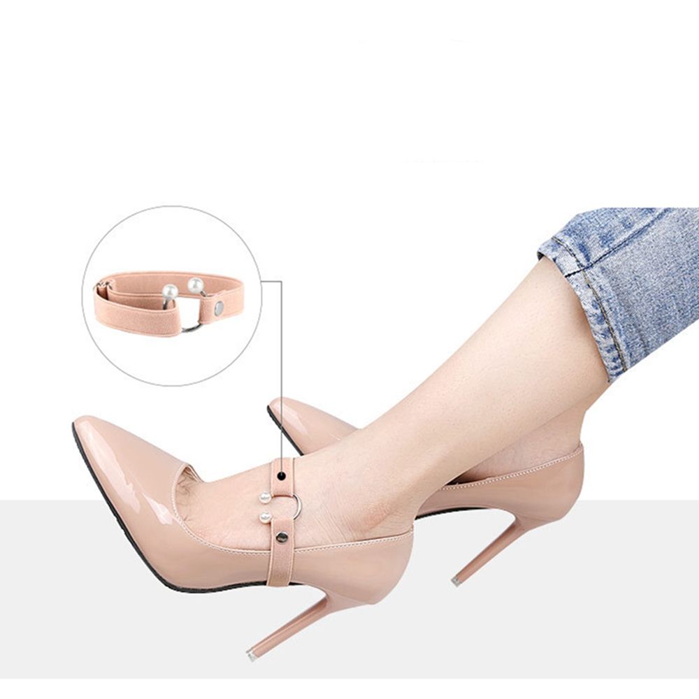 1 Paar Vrouwen Hoge Hakken Holding Anti-Slip Schoenveter Verstelbare Elastische Schoen Riem Riem Enkel Holding Schoenen Band Voor hoge Hakken