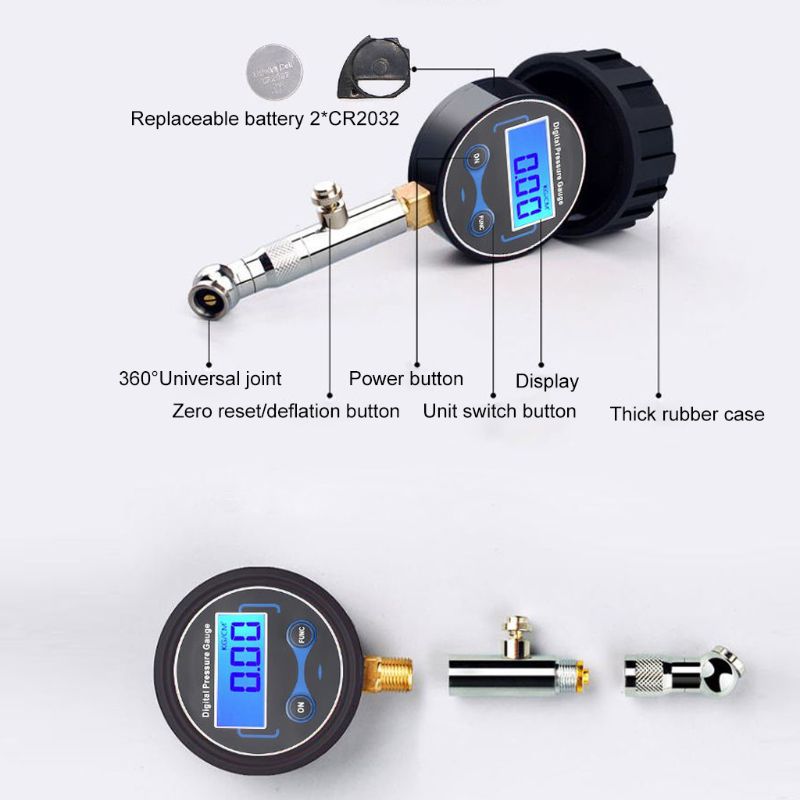 Manómetro Digital LCD de 0-200PSI para neumáticos de coche, presión de aire para motocicletas, coches, camiones, bicicletas, motocicletas, comprobador de vehículos
