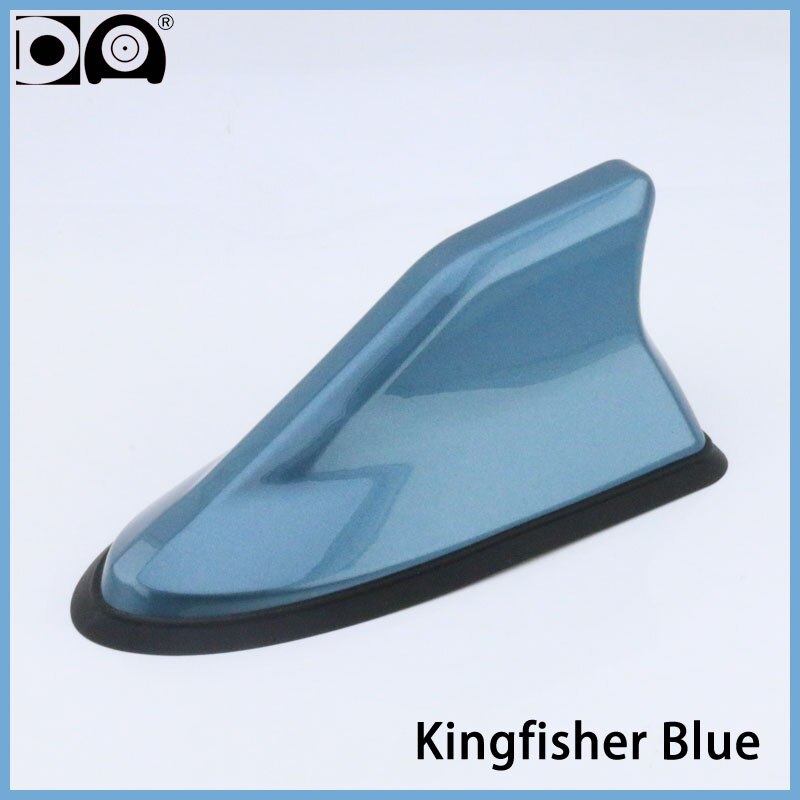 Renault Megane Waterproof shark antenna Strong radio signal Piano painting Abs plastic: Kingfisher blue