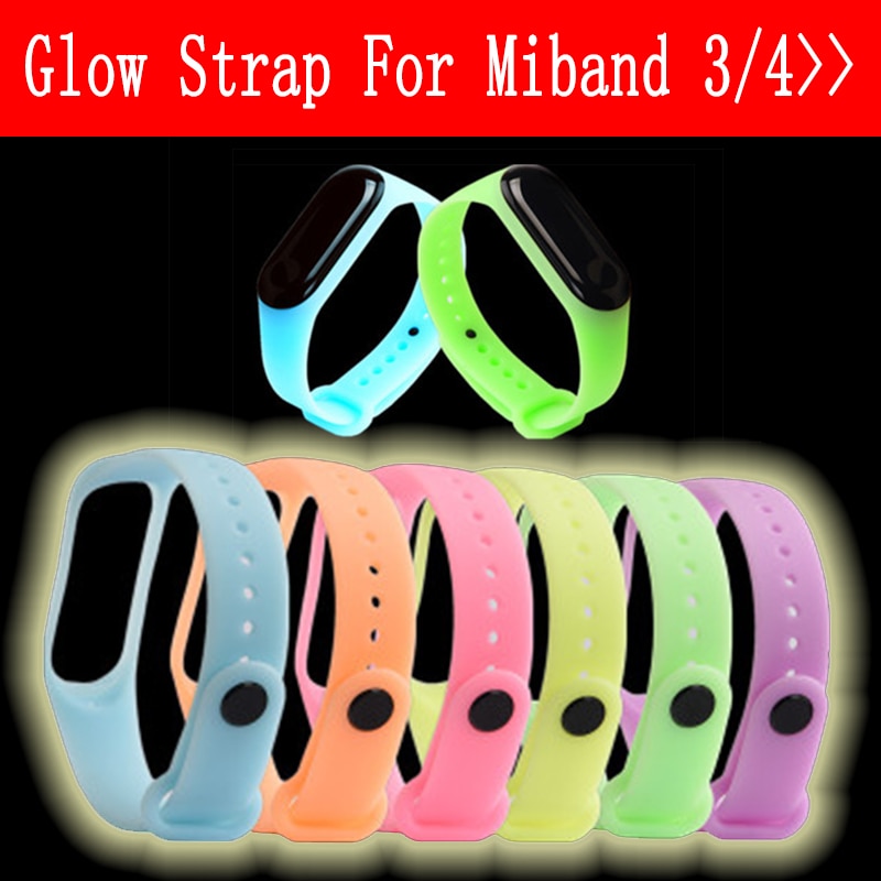 Gloeiende Kleurrijke Voor Xiaomi Mi Band 3 4 Band Voor Miband 3 Armband Strap Voor Mi Band 3 Accessoires Armband voor Mi3 Wriststrap