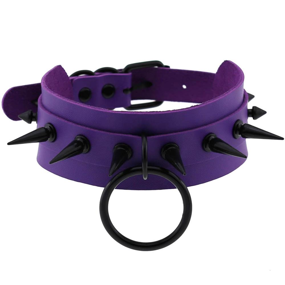 Gothic Jewelry Punk Spike goth Choker Woman Collar women Studded Rivet Black Leather Choker men Necklace chocker Emo Halloween