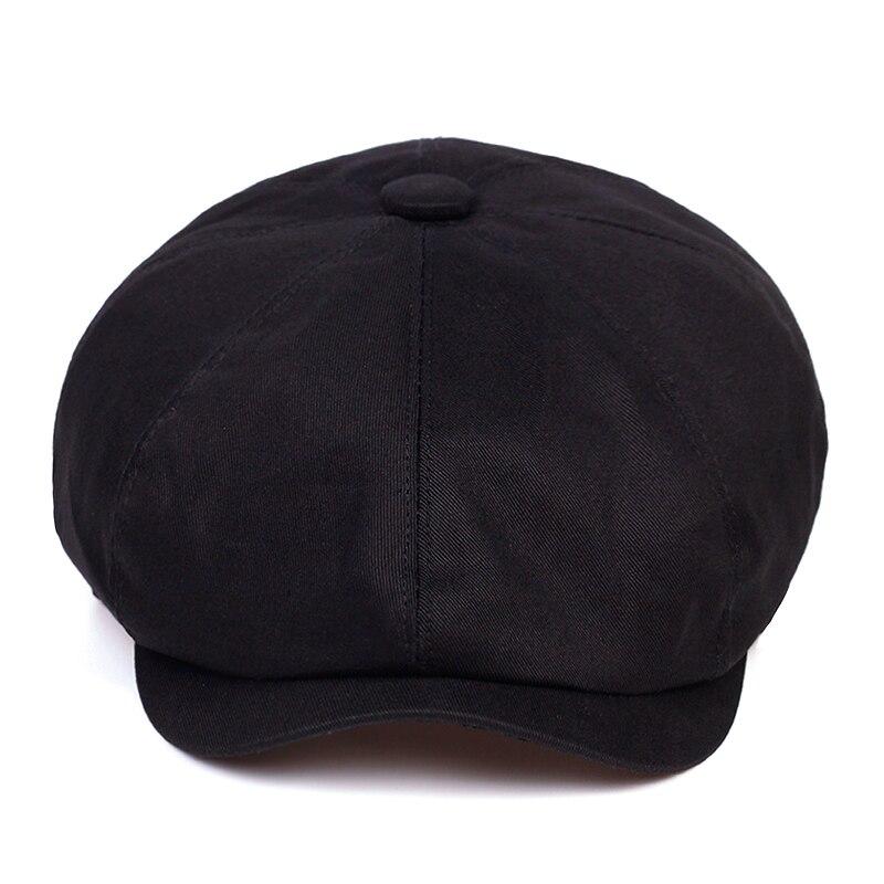 Sombrero octogonal de algodón para hombre, gorro de sarga octogonal de color caqui, boinas cálidas de para vendedor de periódicos, novedad de