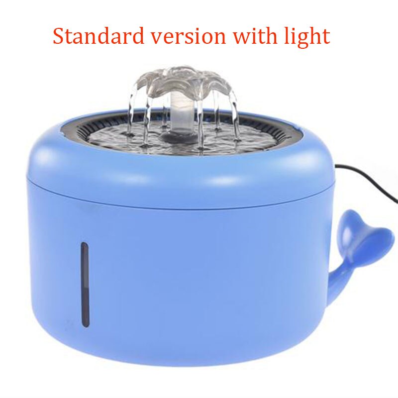 Automatic Drinking Water Fountain Pet Supplies Drinking Bowl with Infrared Motion Pet Water Filter Dispenser Cat Water Fountain: Standard with LED