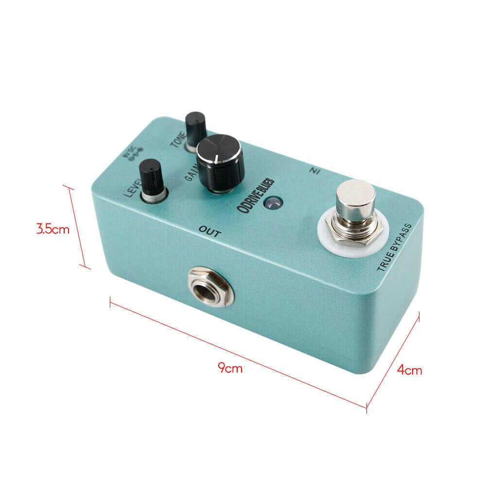 Guitar Effect Pedal Odriver Blues Music Style Overdrive Pedal True Bypass Electric Footswitch Processor Distortion Tuner