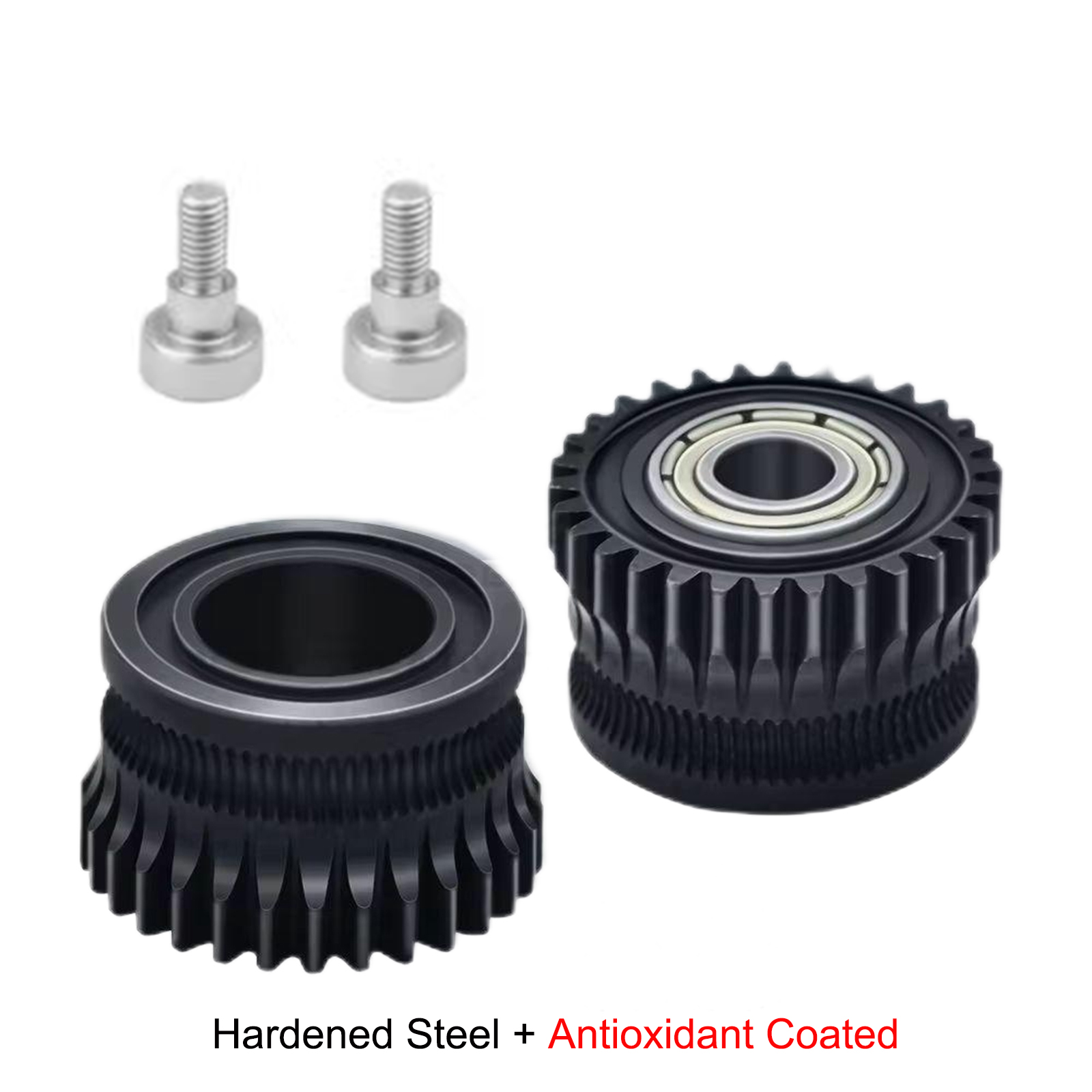 Upgrade K1 K1C K1 Max Extruder Gear All Metal Driver Gear for Creality Ender-3 V3 Plus Extruder Nickel DLC Coated Hardened Steel: black