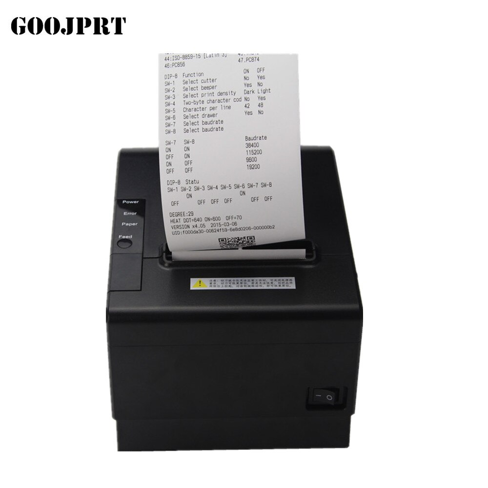Fast Thermal Printer Qr Bar Code Sticker Clothing Commodity Price Receipt Label Printer For Retail POS System JP-80H