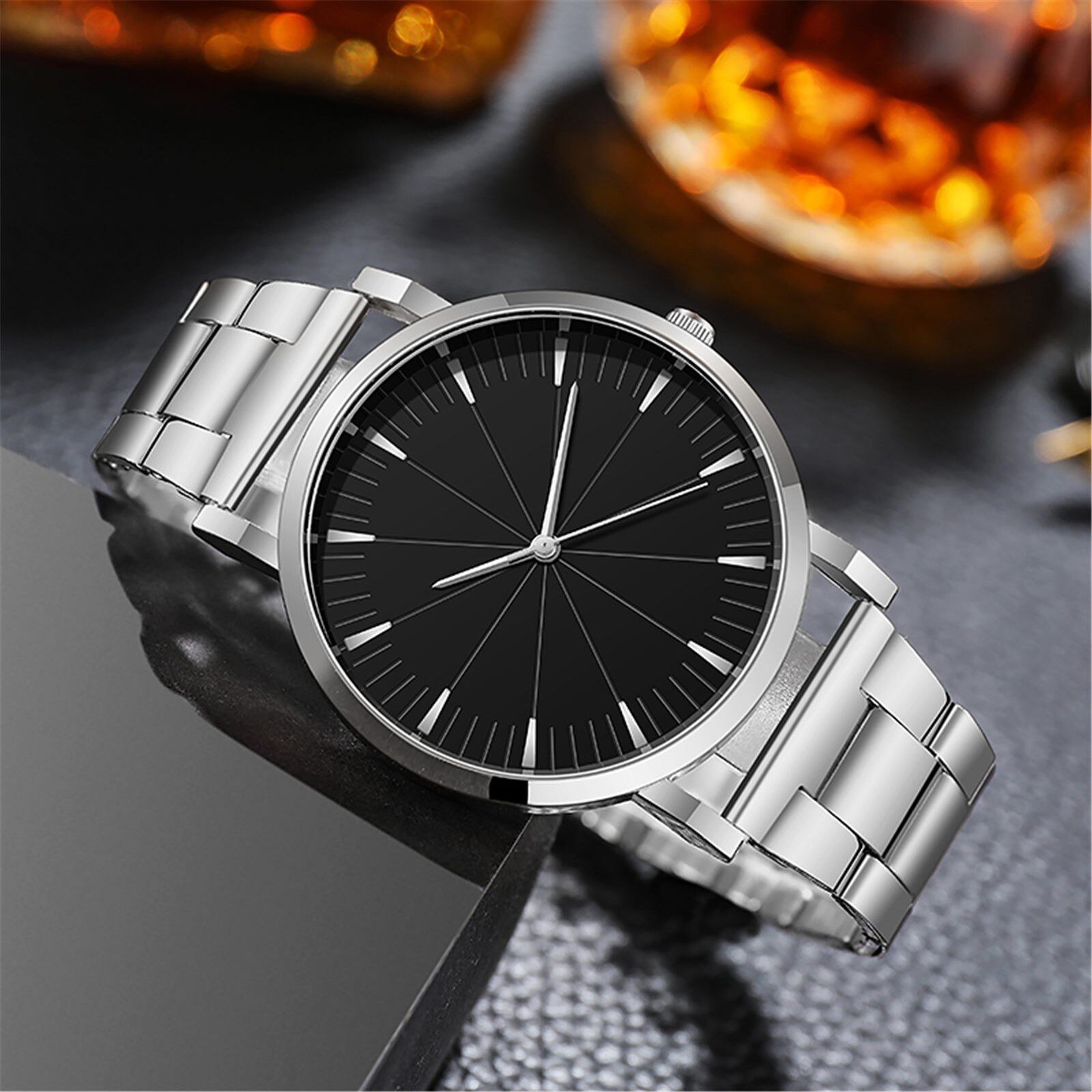 Rvs Heren Horloge Band Horloge Heren Horloges Business Mannen Quartz Horloge Relogio Masculino