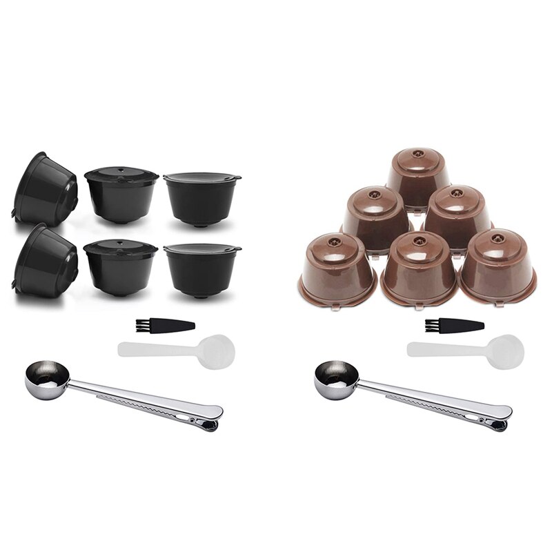 Refillable Coffee Capsule Machine for D0Lce Gusto with A Scoop, Brush and Spoon for Nescafe Machine Dolci