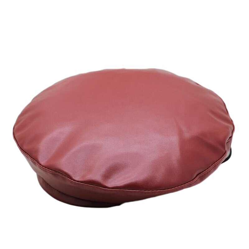Gorro plano de cuero clásico Cortex, gorras para sol, boinas, gorro redondo, Primavera Verano, mujeres, Coreano sólido, informal, de tocado salvaje
