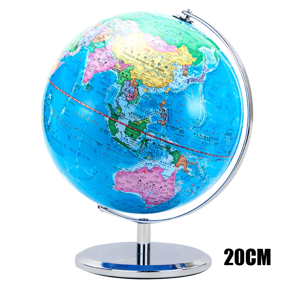 1 stk 20cm world earth globe map omskrivningsbart drejestativ geografi uddannelsesmæssigt øge kendskabet til geografi børnekontor