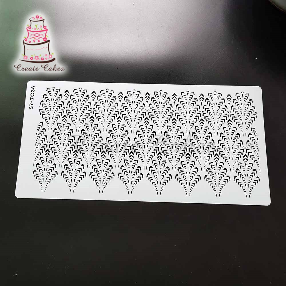 Pochoir en plastique pour gâteau de mariage, fleur, côté dentelle, bricolage, dessin, forme, outil de décoration