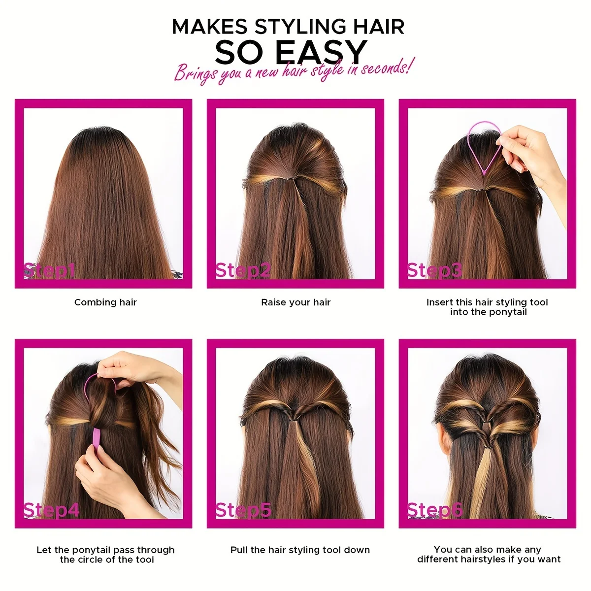 Juego de Herramientas de peinado para cabello rizado/Normal, Kit de cuidado del cabello sin perfume para adultos Unisex con peine cepillo desenredante de pulpo, 5 piezas