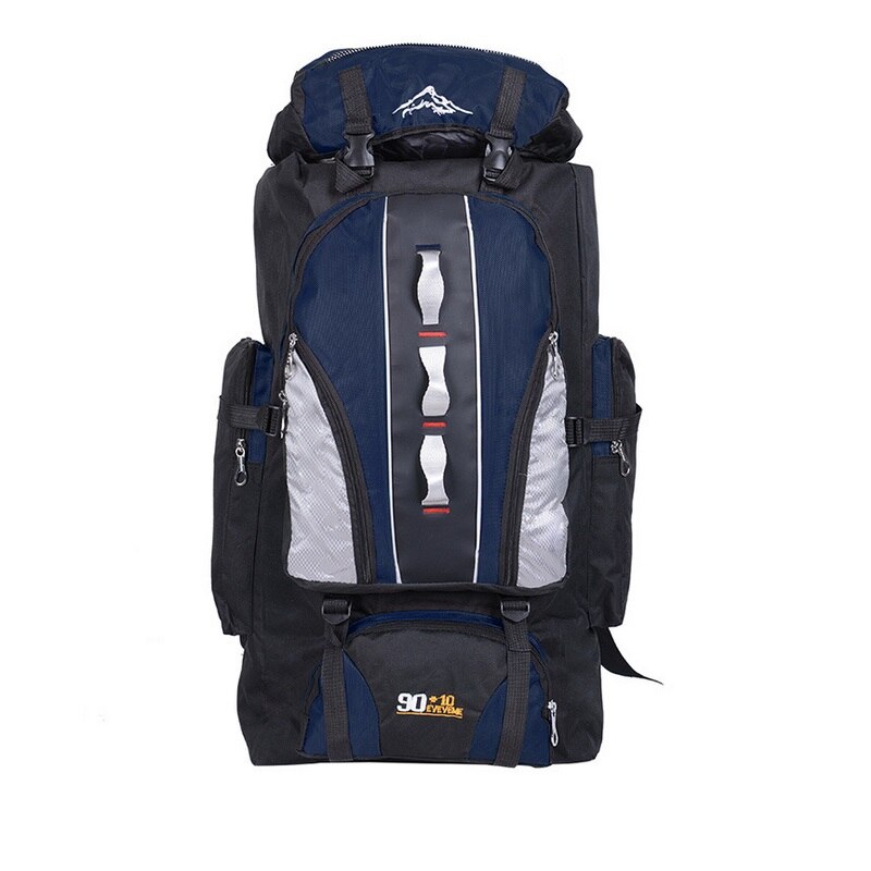 Mochila GRANDE 100l para deportes al aire libre, mochila de nailon resistente al agua para hombre y mujer, senderismo, Acampada, Escalada, pesca, mochila XA769A: navy