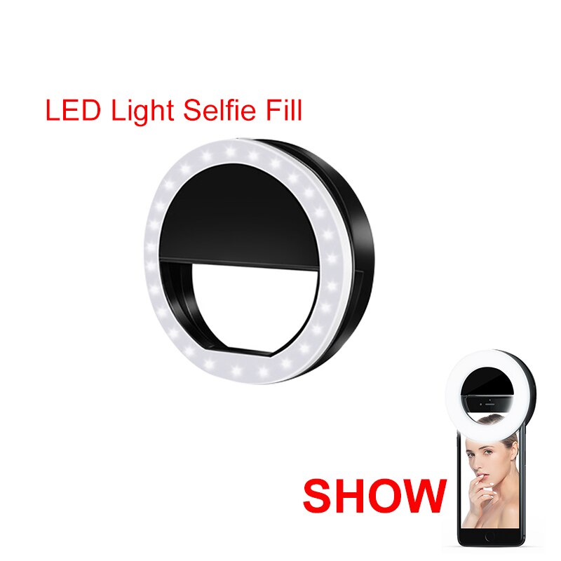 Selfie Stick Opvouwbare Gestabiliseerd Selfie Stok Selfie Stok Stand Mini Selfie Stok Selfie Stok Hond Mobiele Selfie Stok: LED