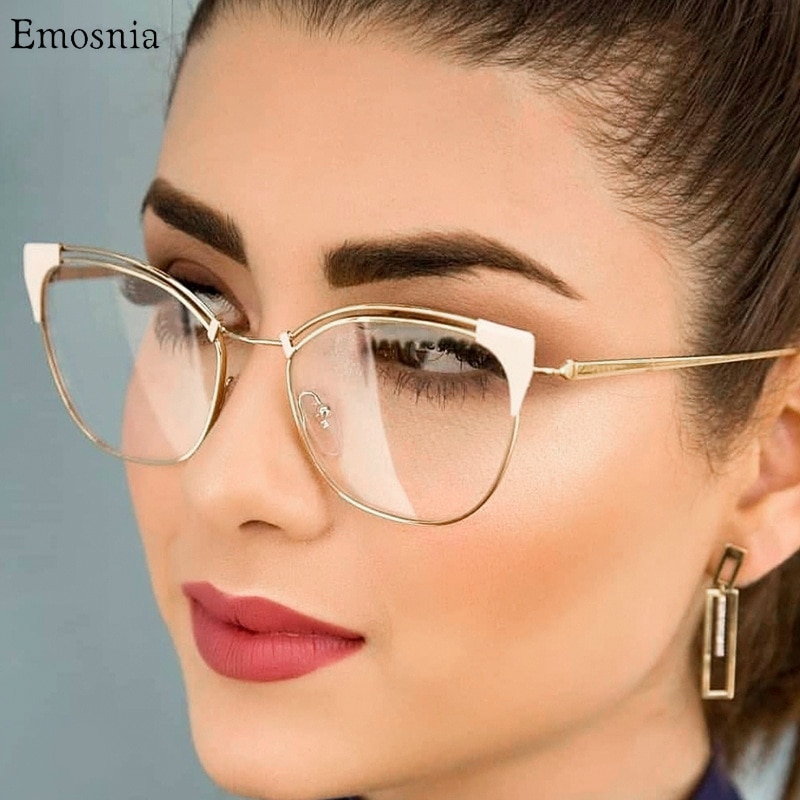 Gafas cuadradas transparentes de gafas de ojo de gato transparente para hombres y mujeres montura de lentes transparentes montura de gafas Unisex UV400